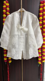 DYEABLE PURE & PREMIUM ORGANZA CHIKANKARI TOP