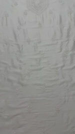 DYEABLE CHANDERI SILK CHIKANKARI MEN'S KURTA FABRIC - Image 3