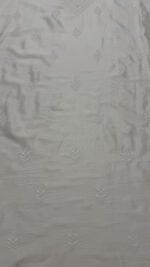 DYEABLE CHANDERI SILK CHIKANKARI MEN'S KURTA FABRIC - Image 3