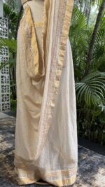 Dyeable Pure & Premium Tissue Chikankari & Mukaish Saree & Blouse - Image 6