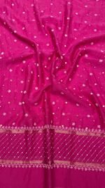 Hot Pink Chanderi Mul Chikankari Anarkali & Dupatta Set - Image 2