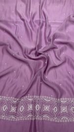 Lavender Chanderi Mul Chikankari Anarkali & Dupatta Set - Image 2